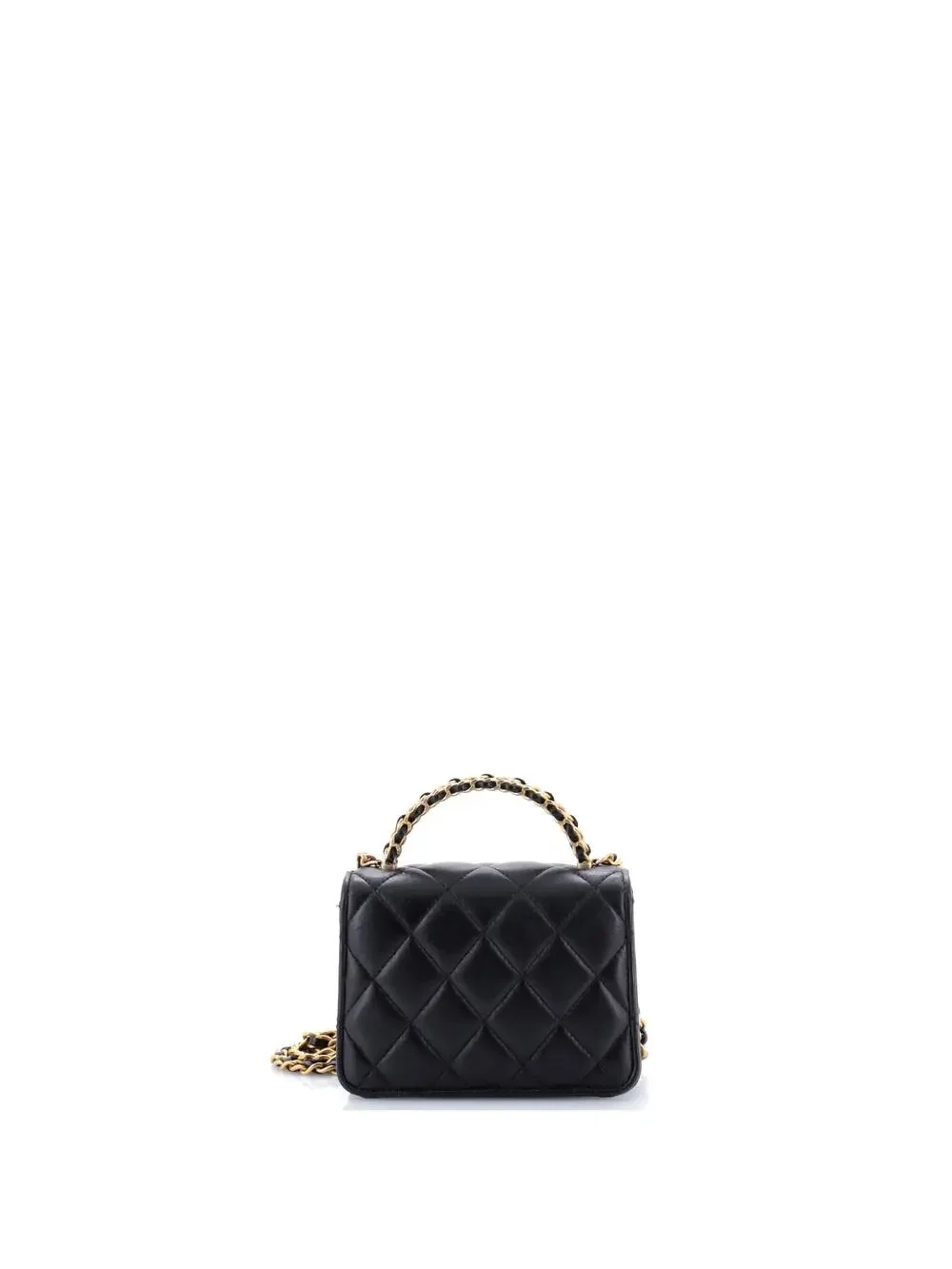 Chanel Woven Top Handle Cc Flap Clutch #239858C44B